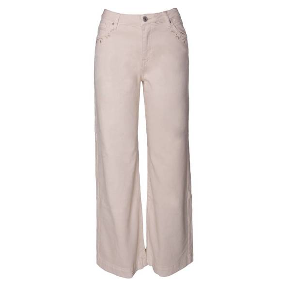 NEW SUMMUM women's alya wide leg jeans in ivory